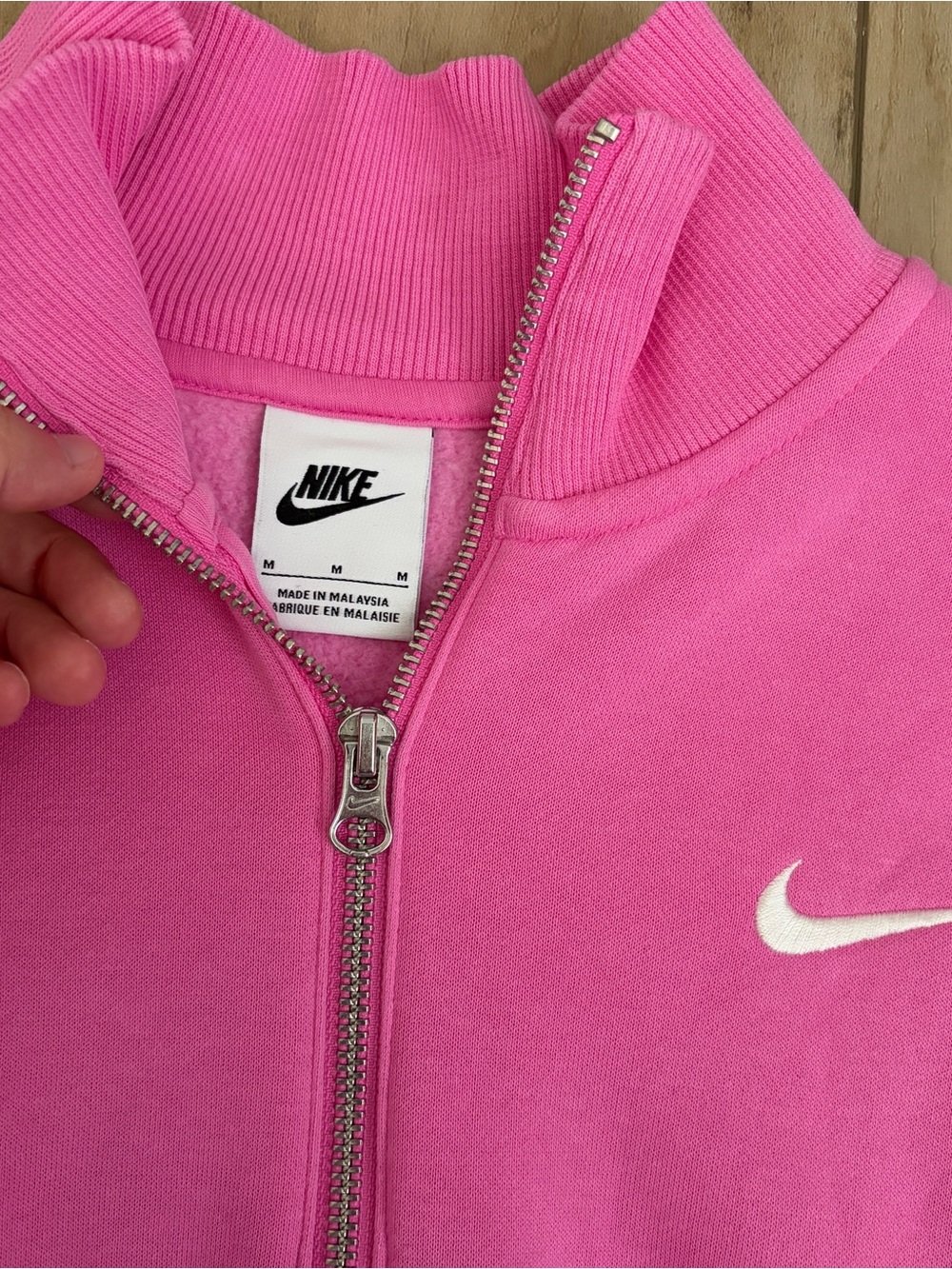 Nike Hot Pink Quarter-Zip Pullover - Picture 2 of 3